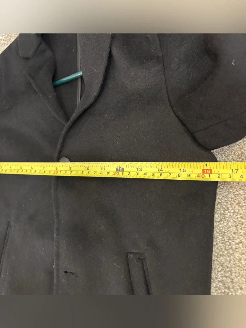 Zara Kid’s Black Wool Blend Coat Dress Coat Pea Coat Kid’s Size 8